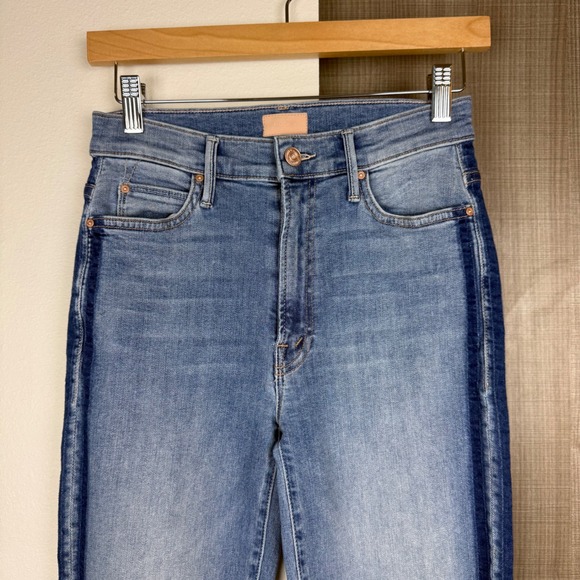 Mother Stunner Zip Ankle Step Fray Jeans Light Kitty Racer - Picture 5 of 13